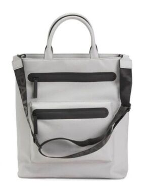 EUC Pajar Minimalist Gray Tote with Black Straps